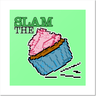 Pixel Art Cupcake Design - Slam the Sweetness Posters and Art